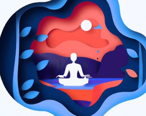 Papercraft,Vector-style,Image,Of,Meditation